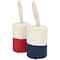 Cream Cotton Buoy Coiled Colorblock Sculpture Set